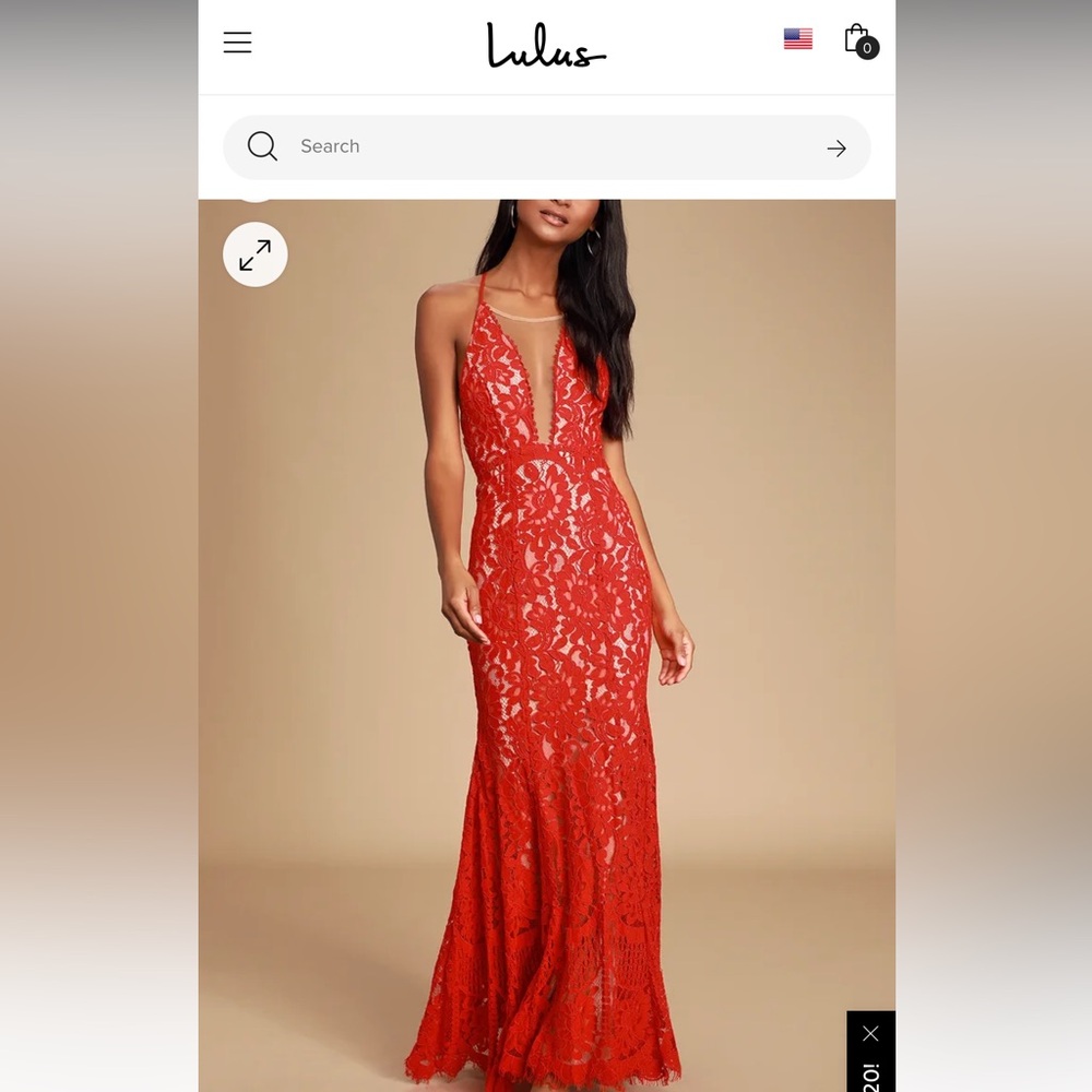 Lulus red mermaid dress